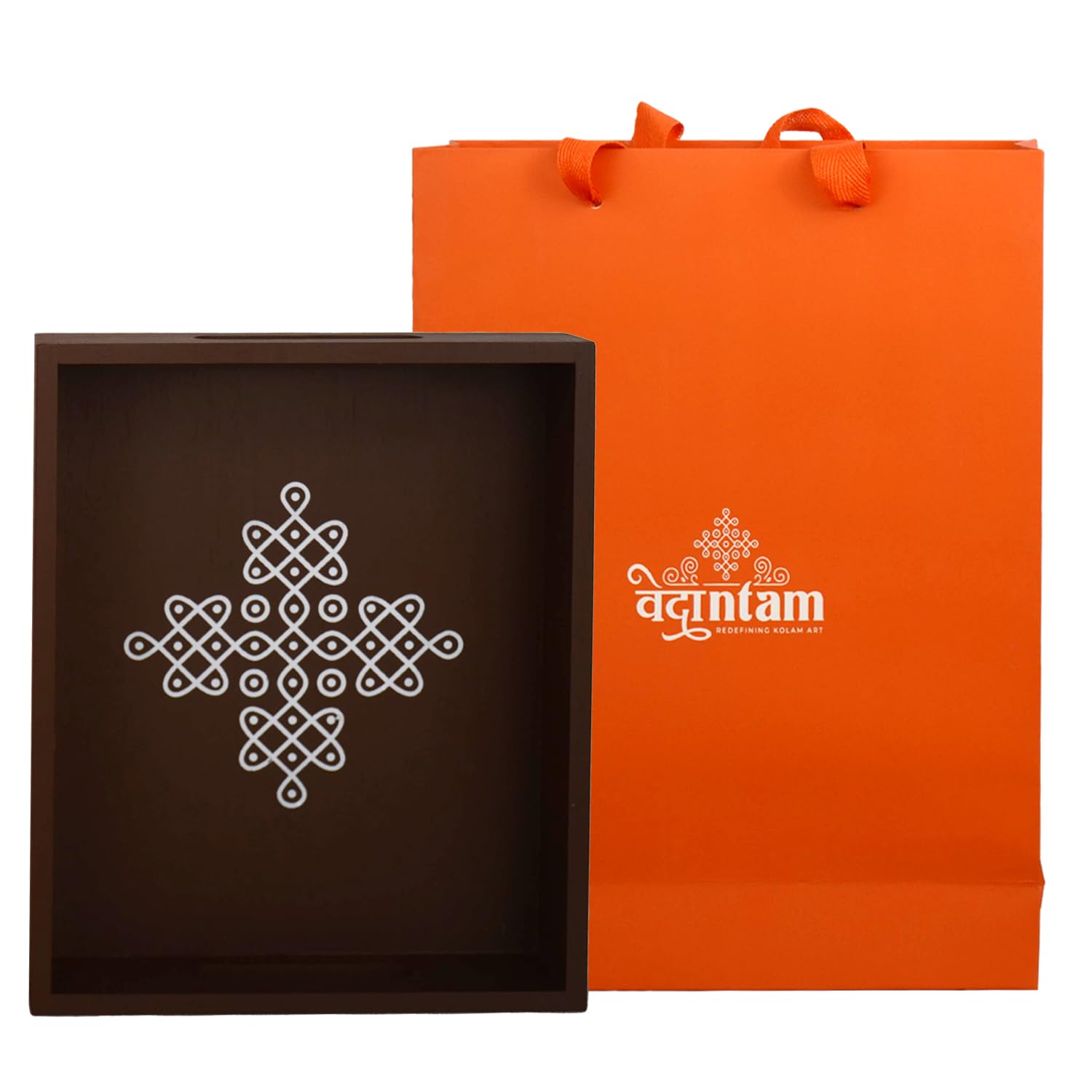 Vedantam easy-clean bamboo tray cleaned with damp cloth