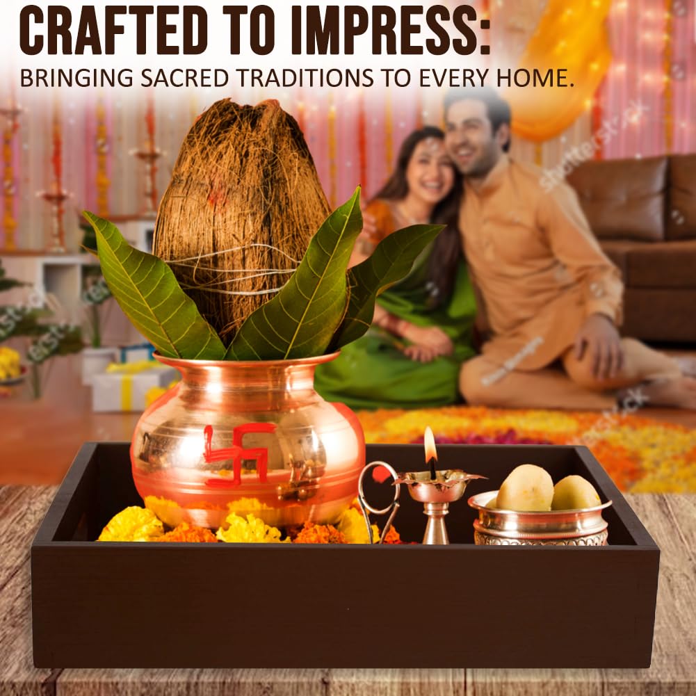 Vedantam serving tray on dining table for decor and casual serving