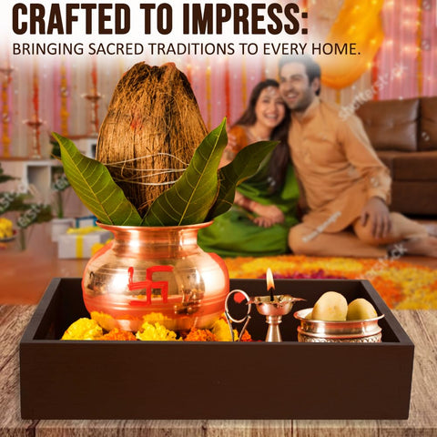 Vedantam serving tray on dining table for decor and casual serving