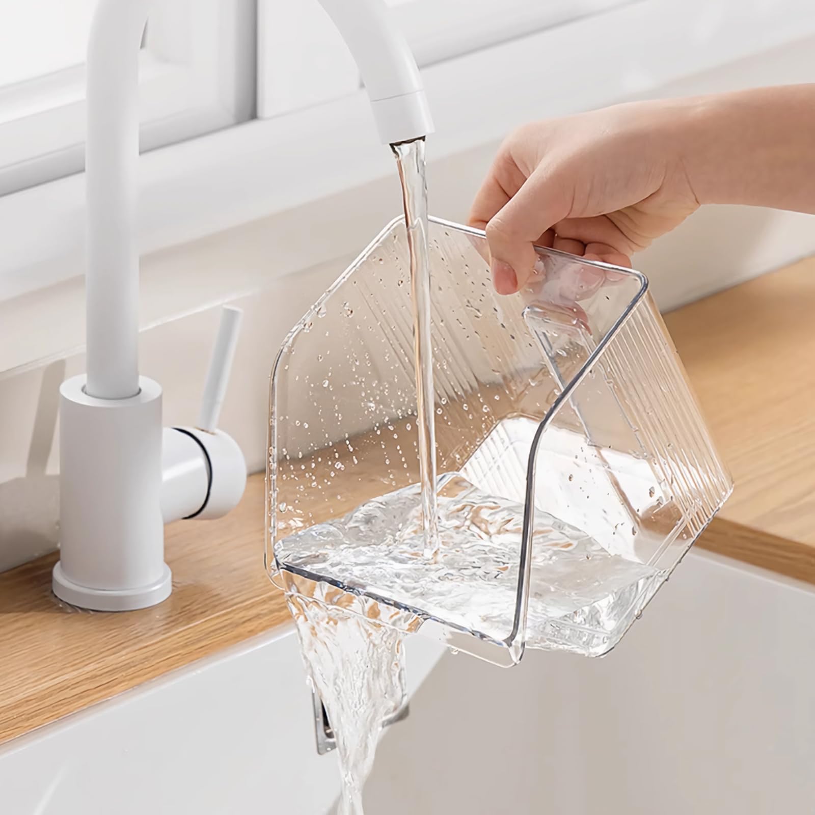 Veefos bathroom makeup organizer neatly stores essentials.