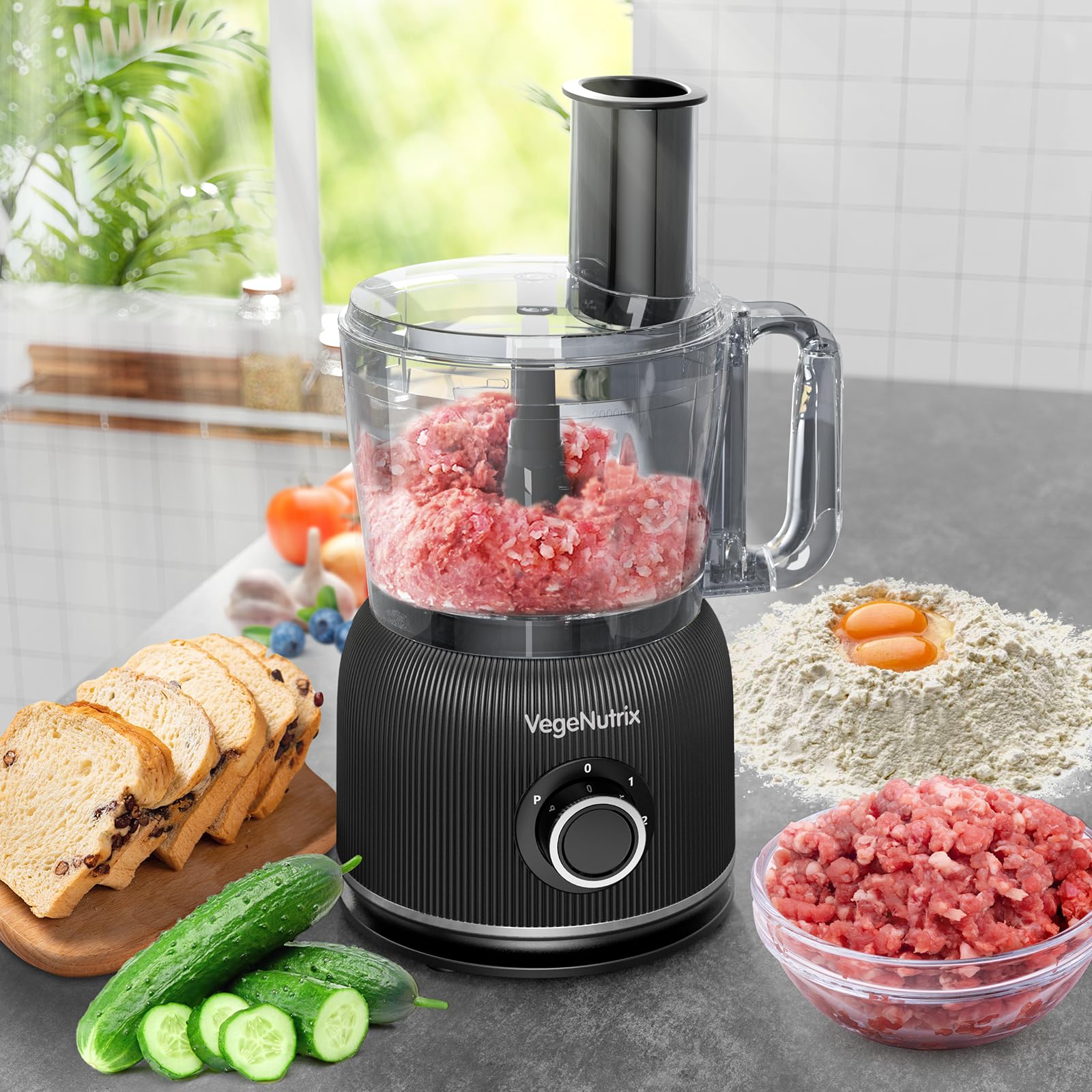 VegeNutrix-slicing-blade slices vegetables evenly for meals.