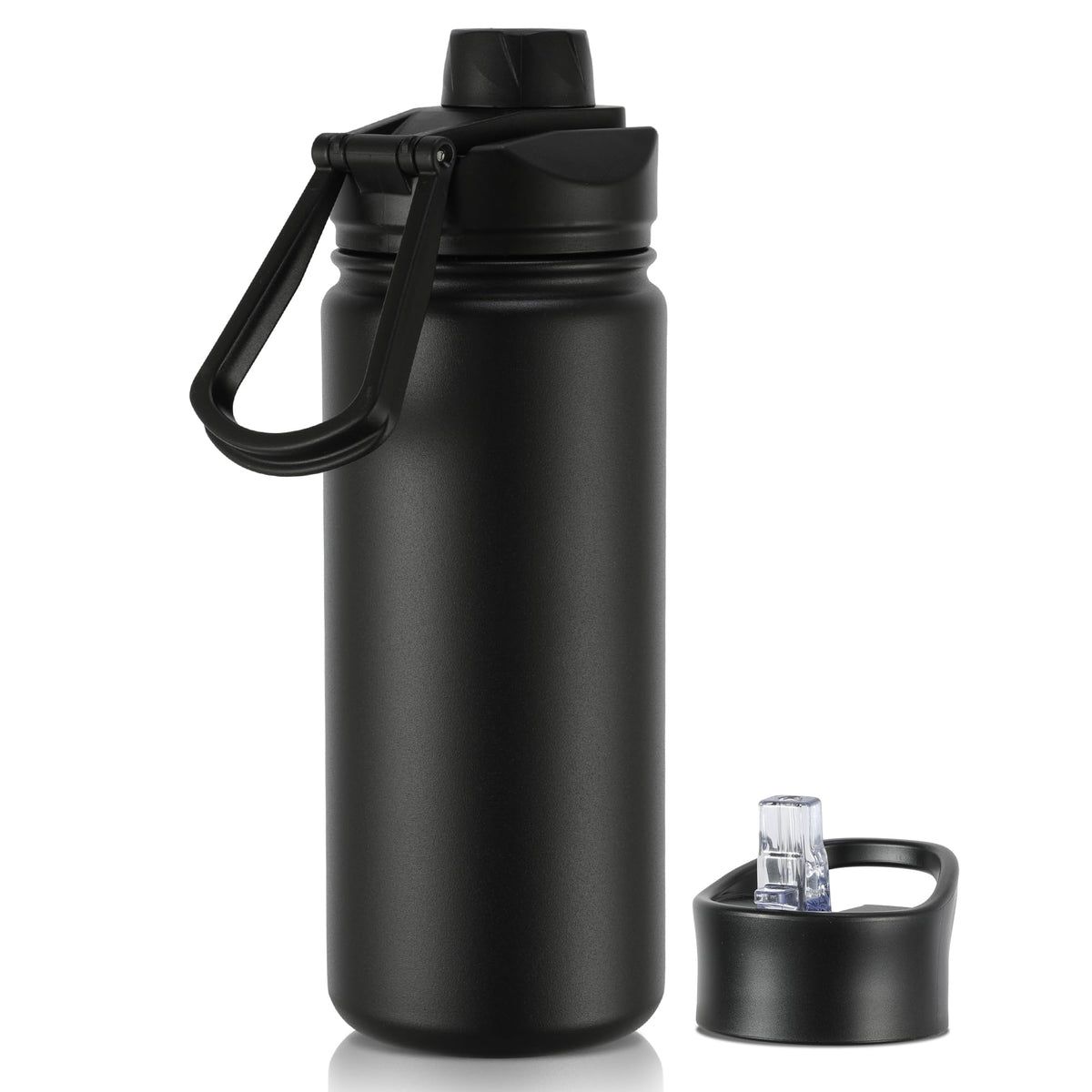 Vegond 16oz insulated bottle with straw lids for on-the-go hydration.