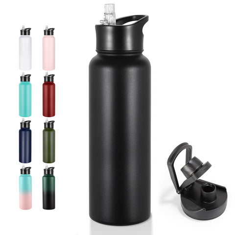 VEGOND 40 oz insulated bottle body keeps beverages cold for 24 hours.