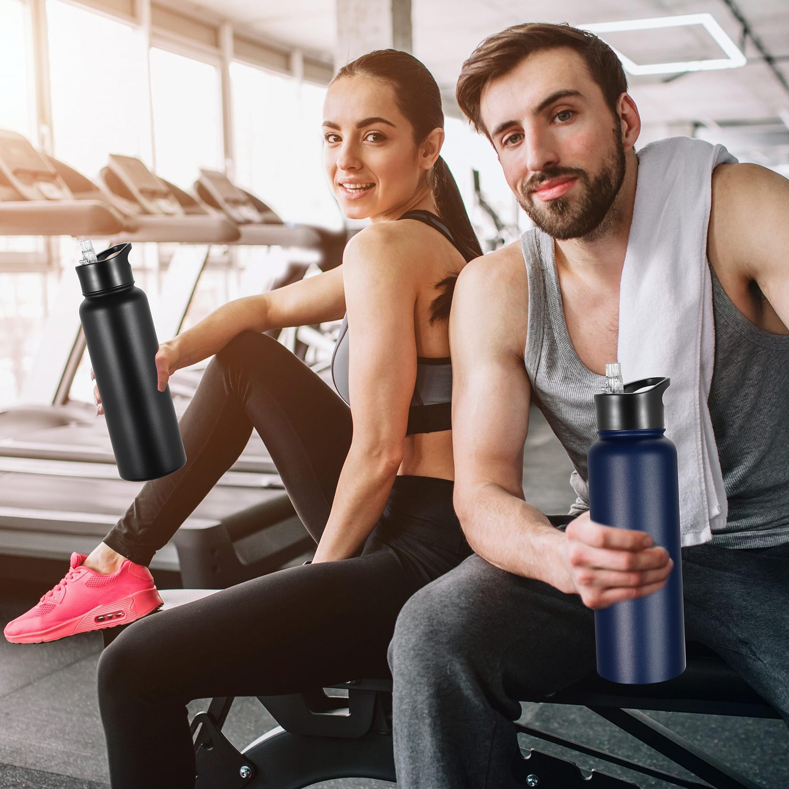 VEGOND 40 oz bottle used while hiking for hydration on trail.