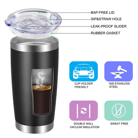 VEGOND double-wall stainless steel tumbler offers extended temperature control.