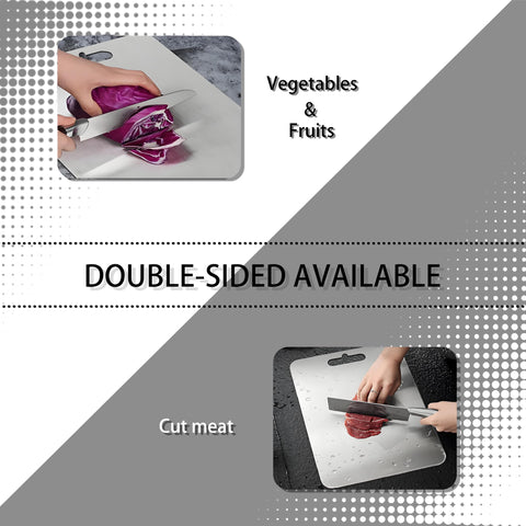 Vehequny titanium cutting board non-absorbent, easy to sanitize.