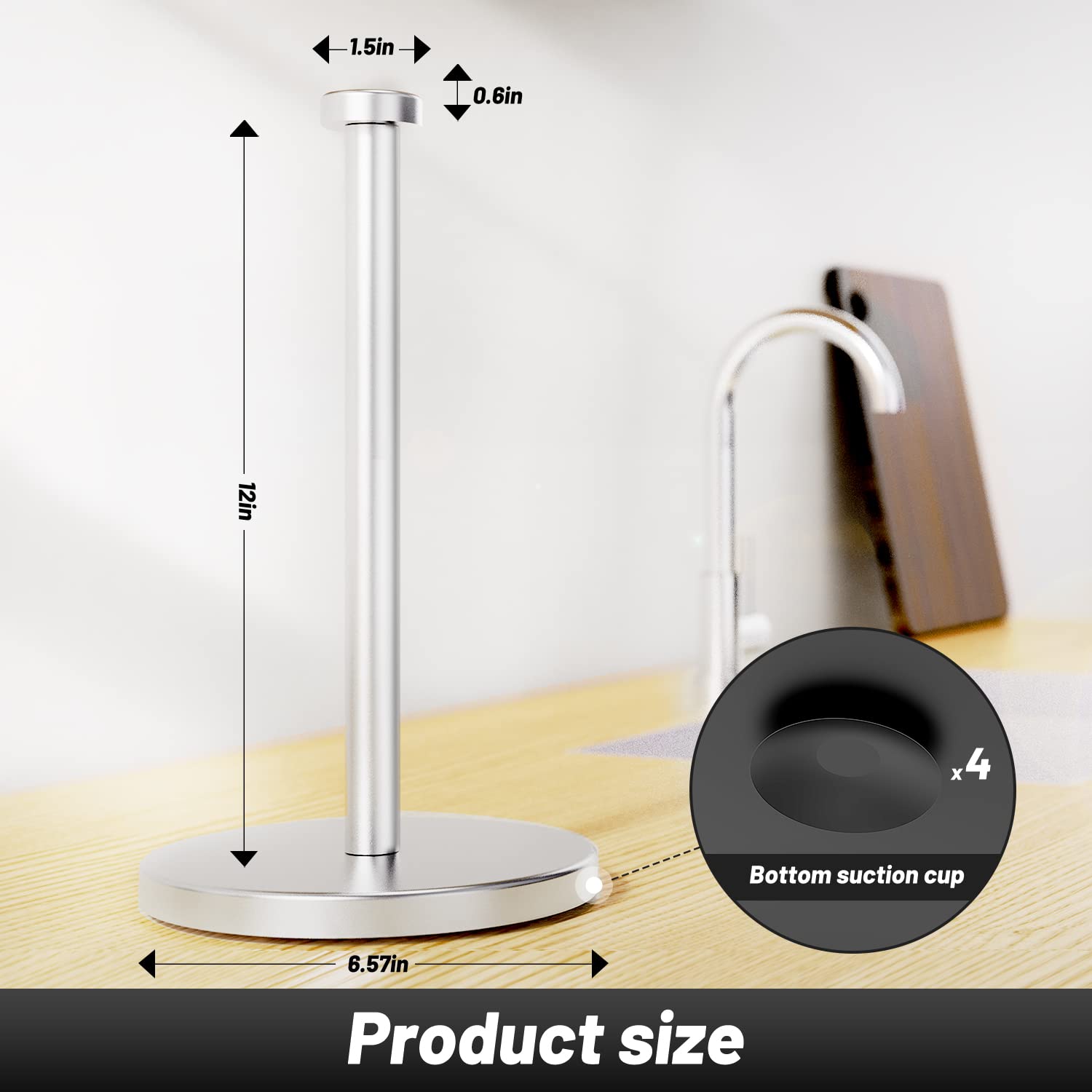 VEHHE four suction cups base stabilizes on smooth surfaces for steady use.