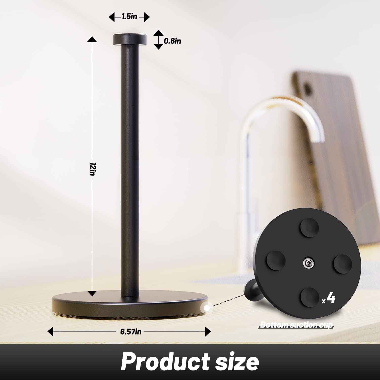 VEHHE weighted base keeps the stand steady during daily kitchen tasks.