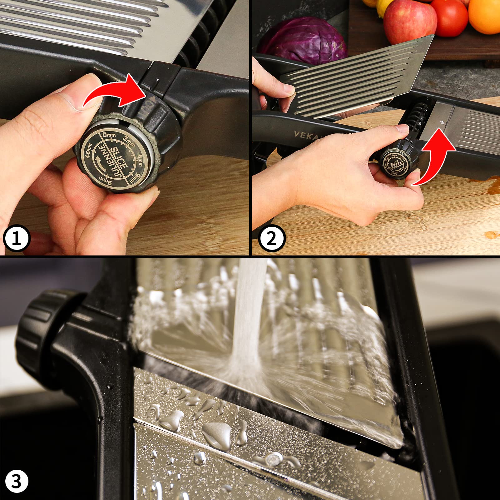 VEKAYA easy-clean design with removable drum for quick washing