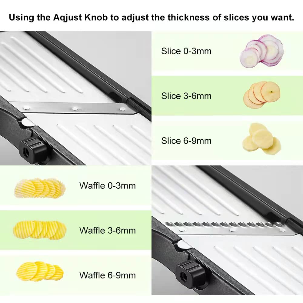 VEKAYA julienne blades 4.5mm and 9mm for uniform sticks