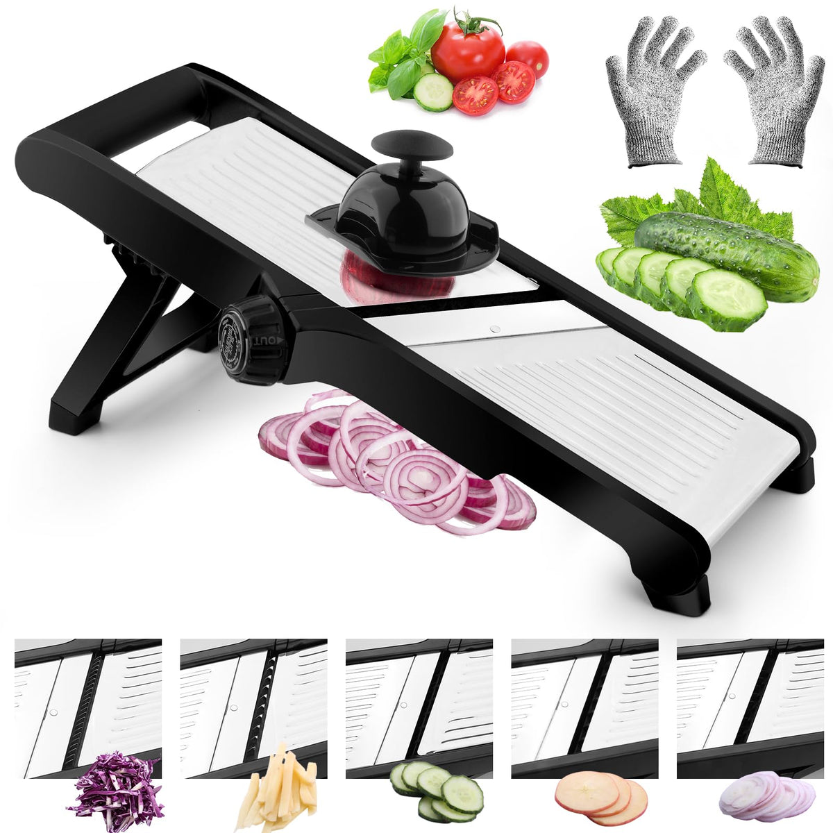 VEKAYA mandoline slicer pack shot for quick veggie prep and organization
