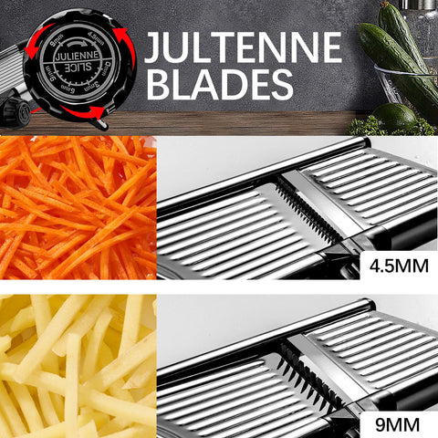 VEKAYA mandoline safety hand guard keeps fingers safe during slicing.
