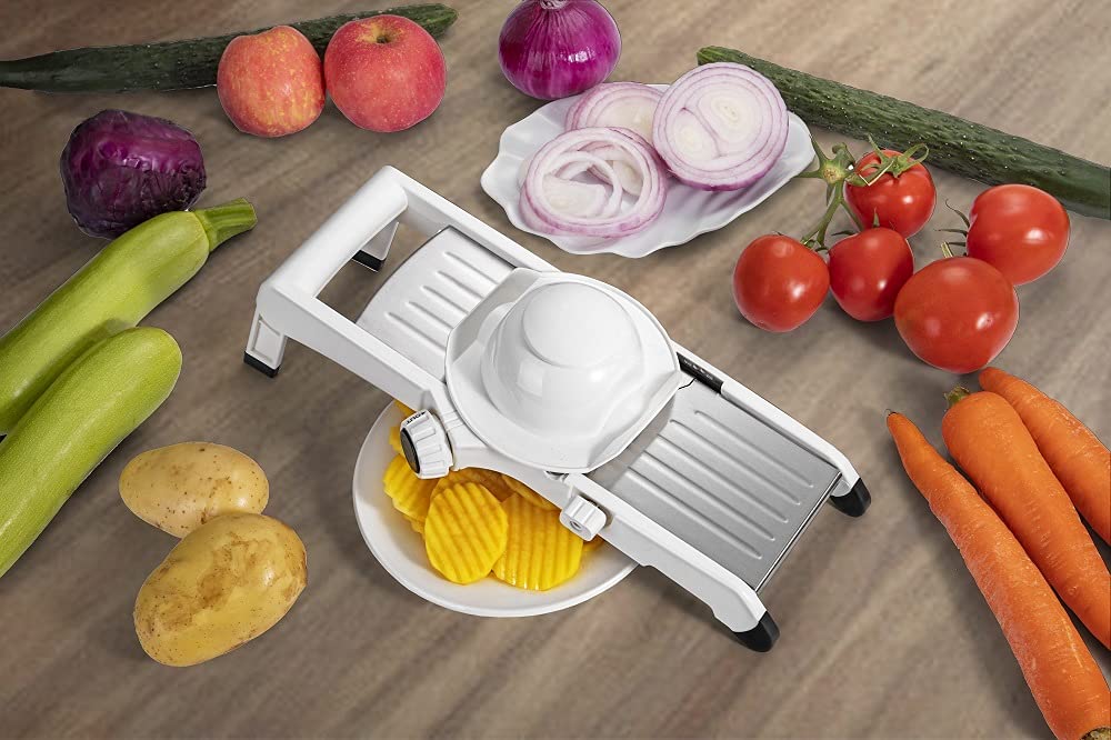 VEKAYA Mandoline Slicer Stainless Steel Easy Clean design resists stains.