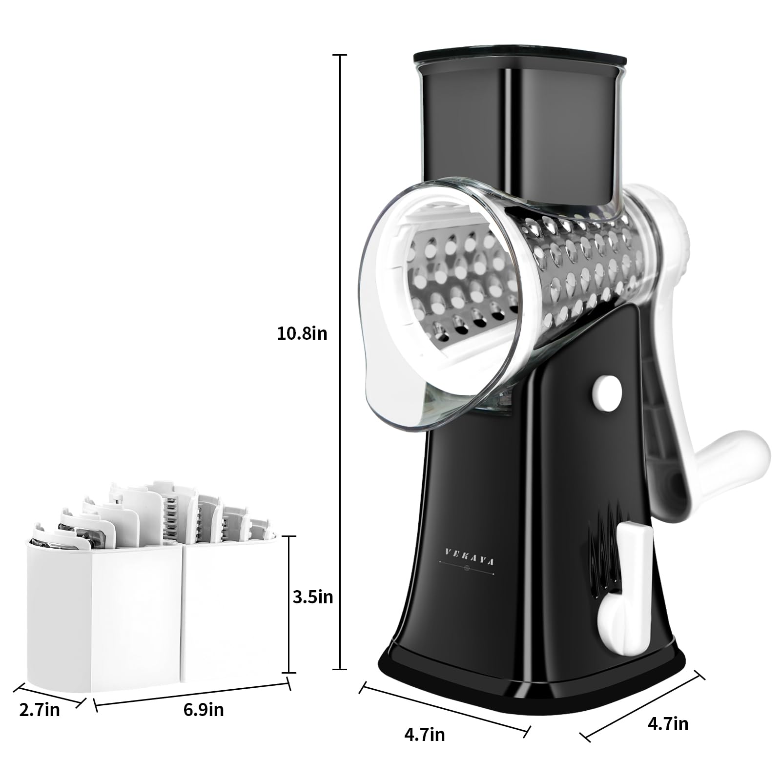 VEKAYA replaceable blades and handle enable quick setup and maintenance.