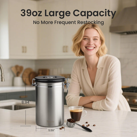 Veken canister with one-way CO2 valve minimizes oxidation