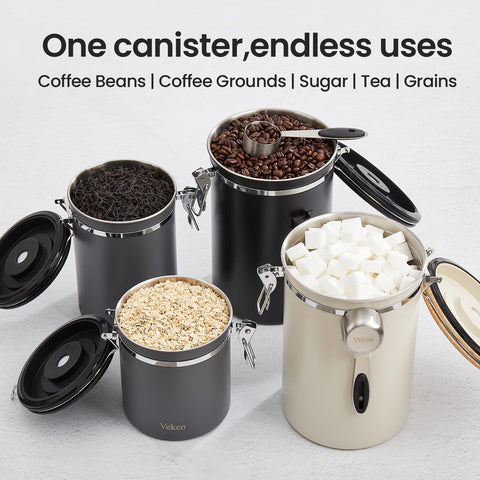 Spacious, multi-storage canister keeps your kitchen organized.