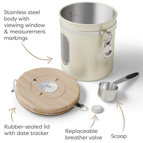 Veken coffee canister date tracker helps manage storage life