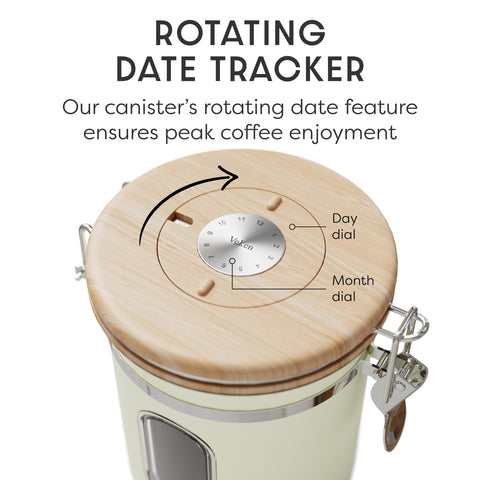 Veken canister includes a free stainless steel scoop for measuring