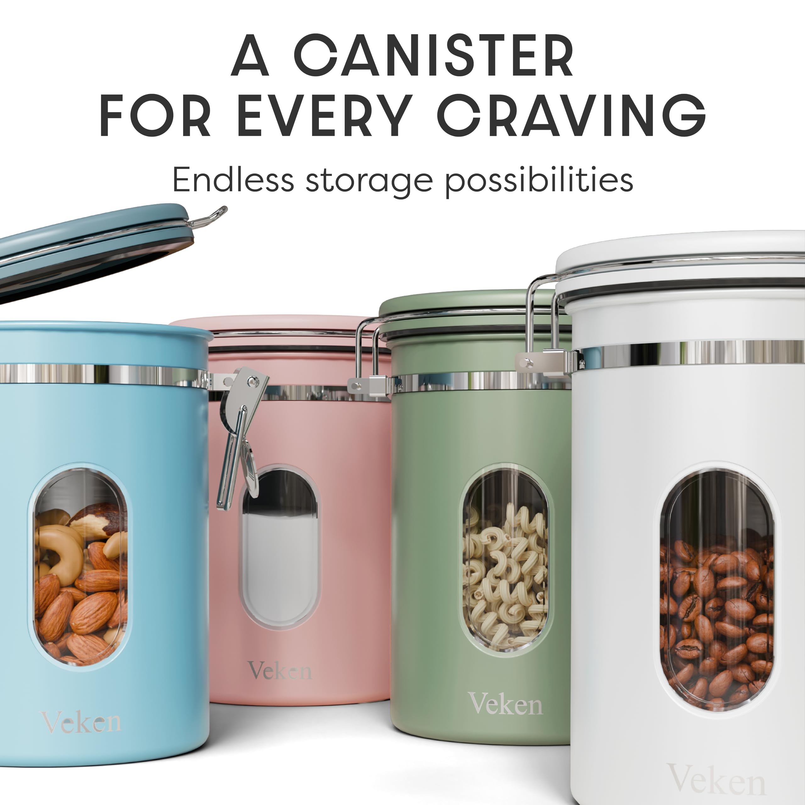 Veken coffee canister blends with modern kitchen aesthetics