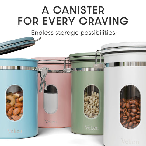 Sleek green kitchen storage that complements modern counters.