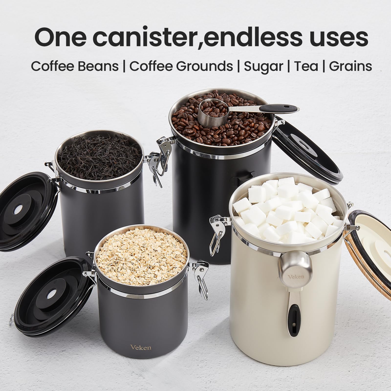 Veken kitchen pantry organizer keeps counter clutter-free and accessible