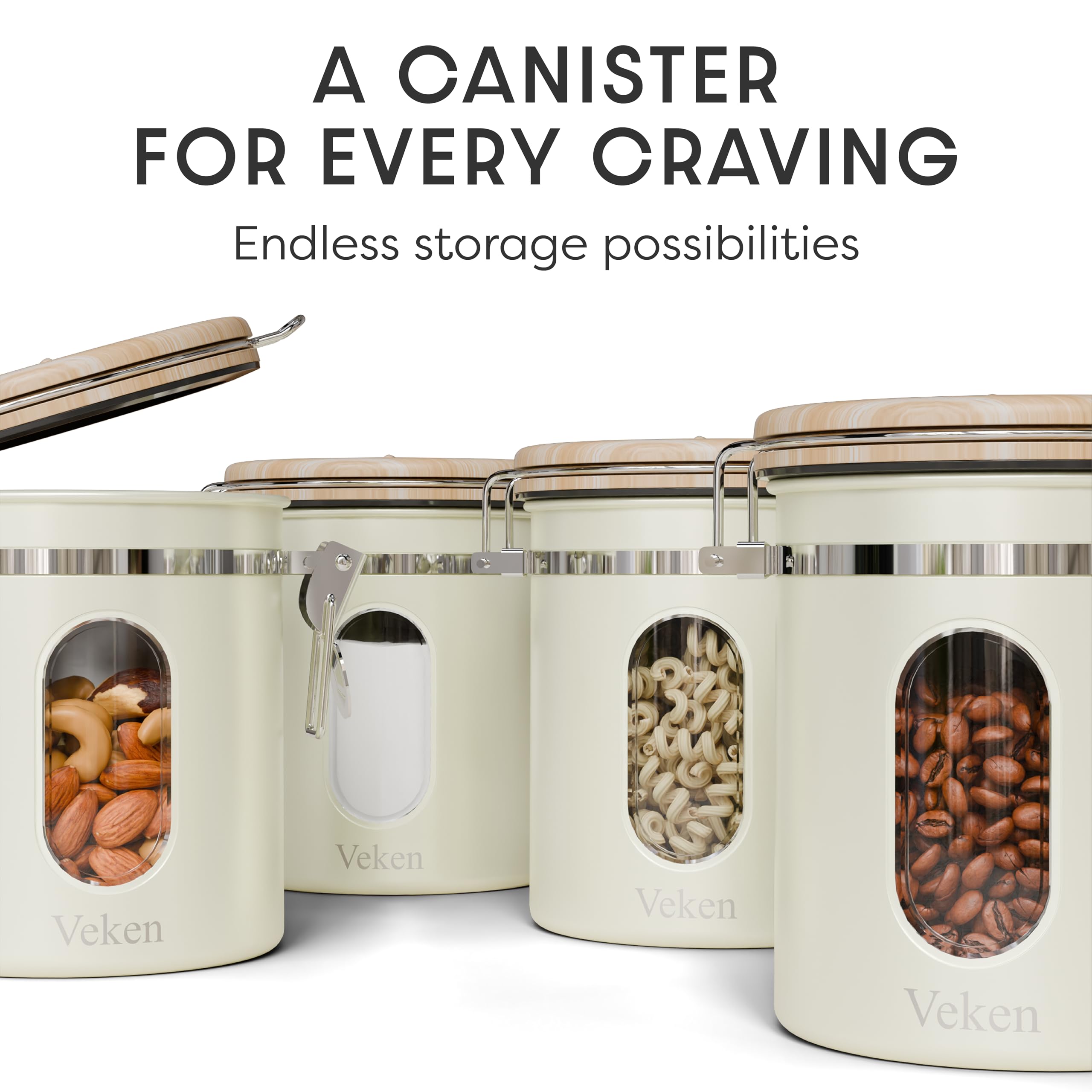 Veken airtight lid minimizes exposure and preserves flavor