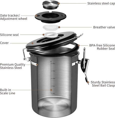 Veken scale line aids precise measuring for consistent brews.