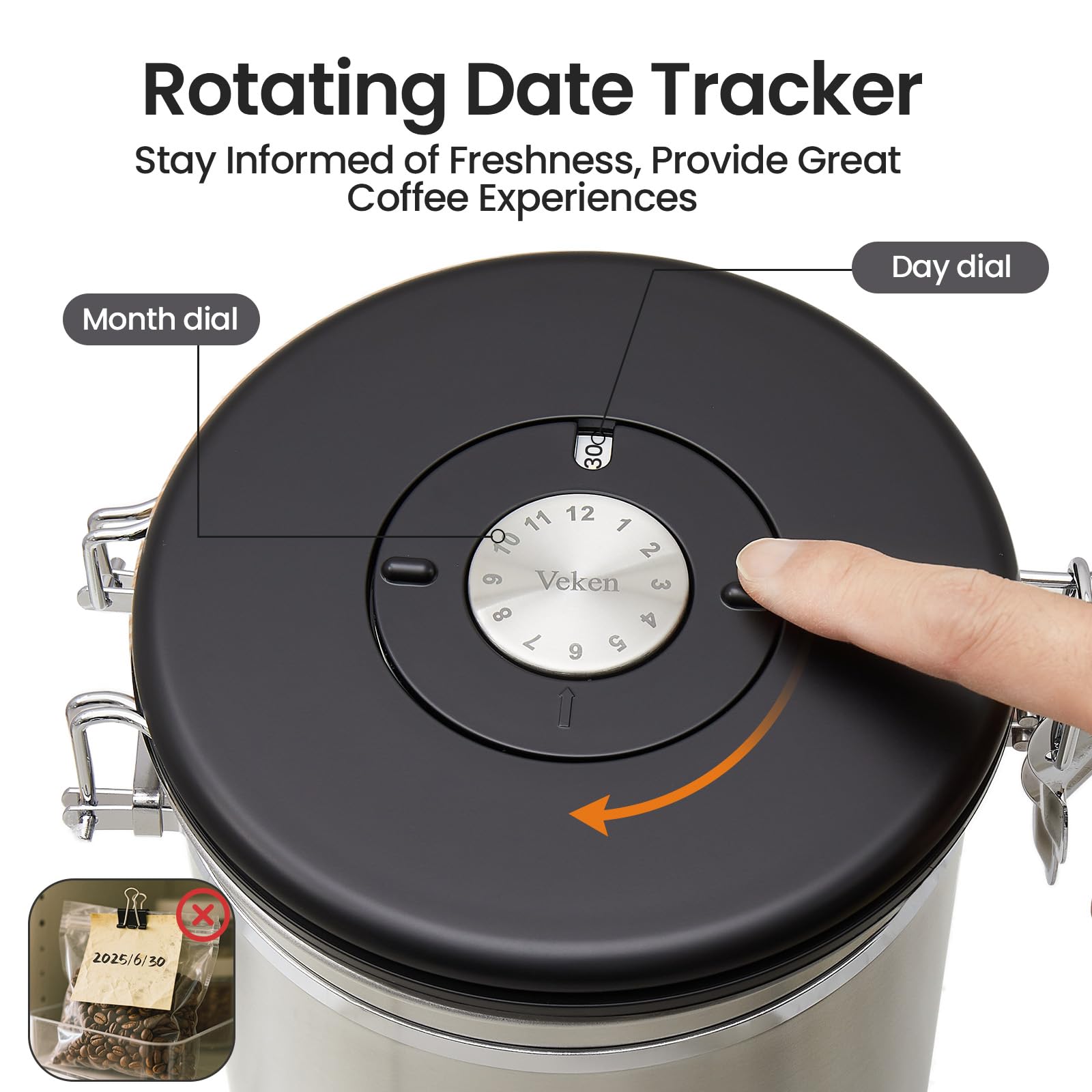 Sleek Veken silver finish complements modern kitchen counters