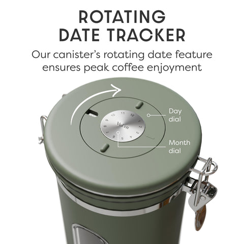 Durable 304 stainless steel body of the Veken canister.