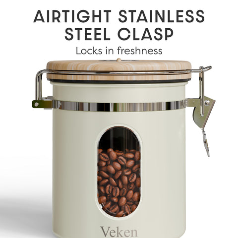 Veken coffee canister in 304 stainless steel for durability