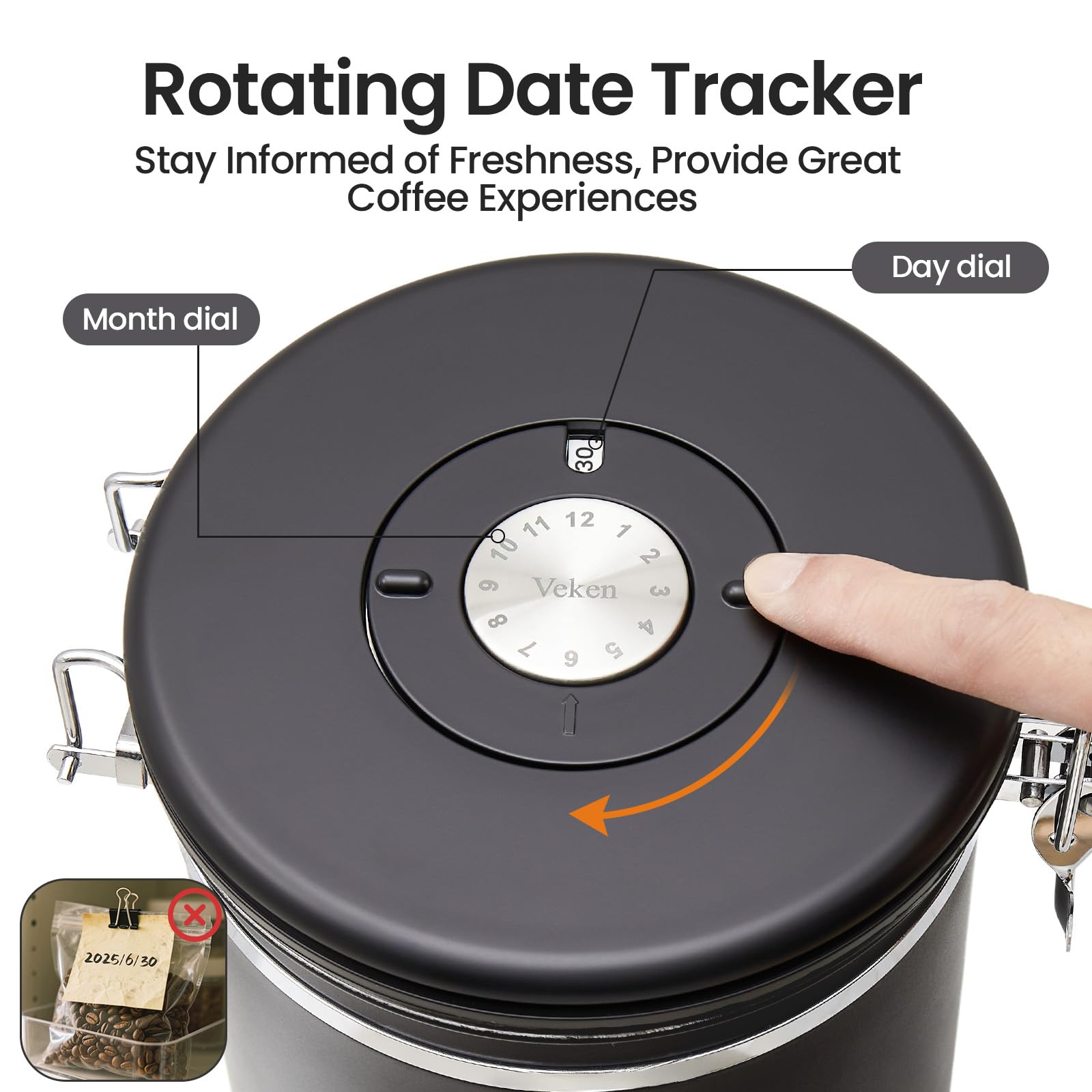 Versatile storage for sugar, tea, flour, or cereal.