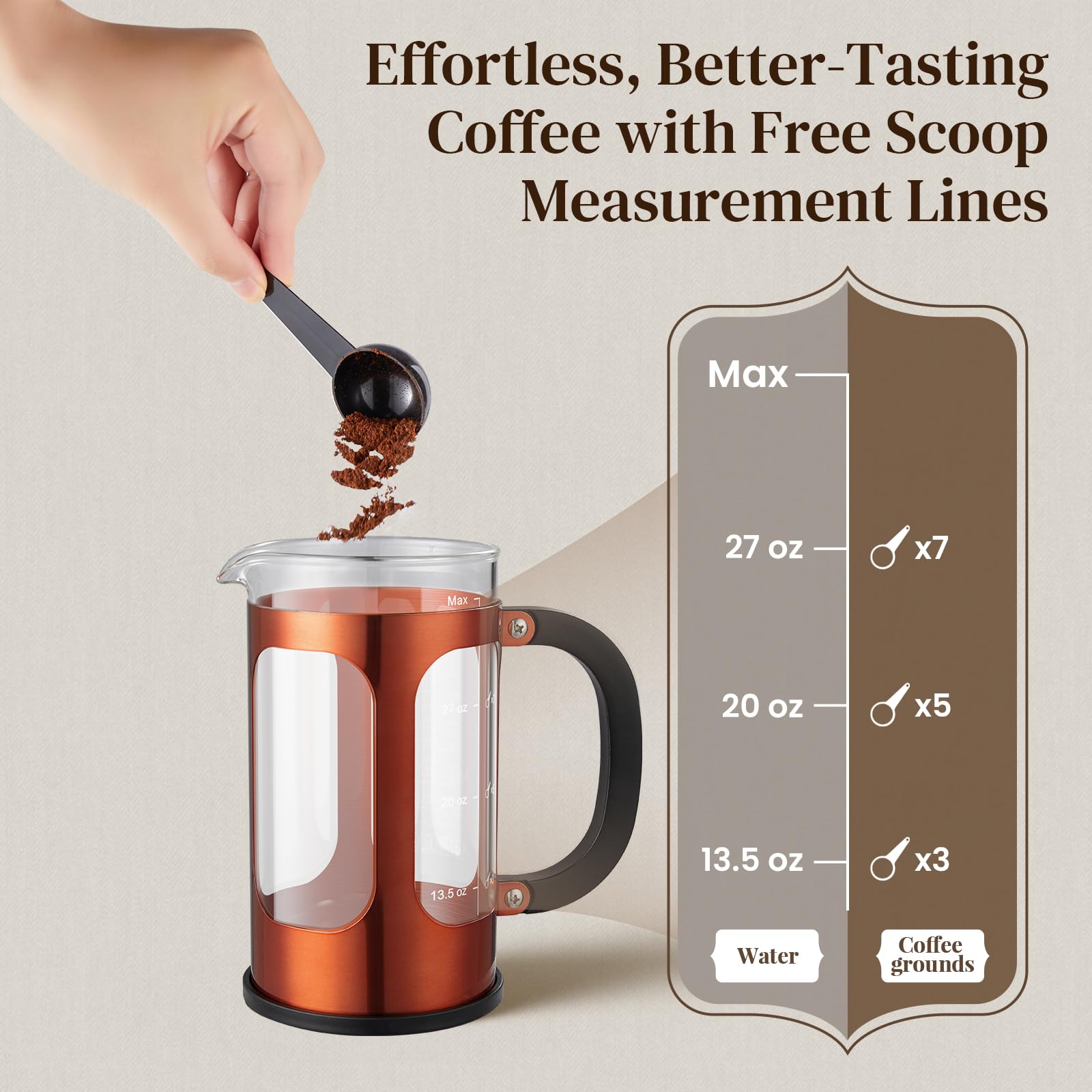 Veken French Press supports hot, cold brew and tea for versatile daily rituals.