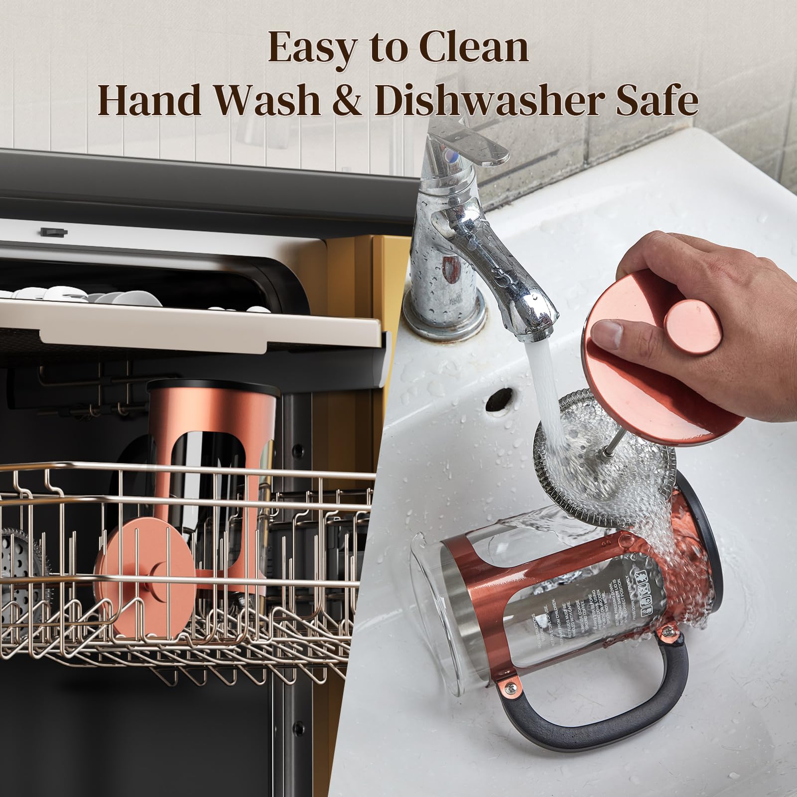 Veken design keeps brewing surfaces plastic-free for safer, odorless coffee.