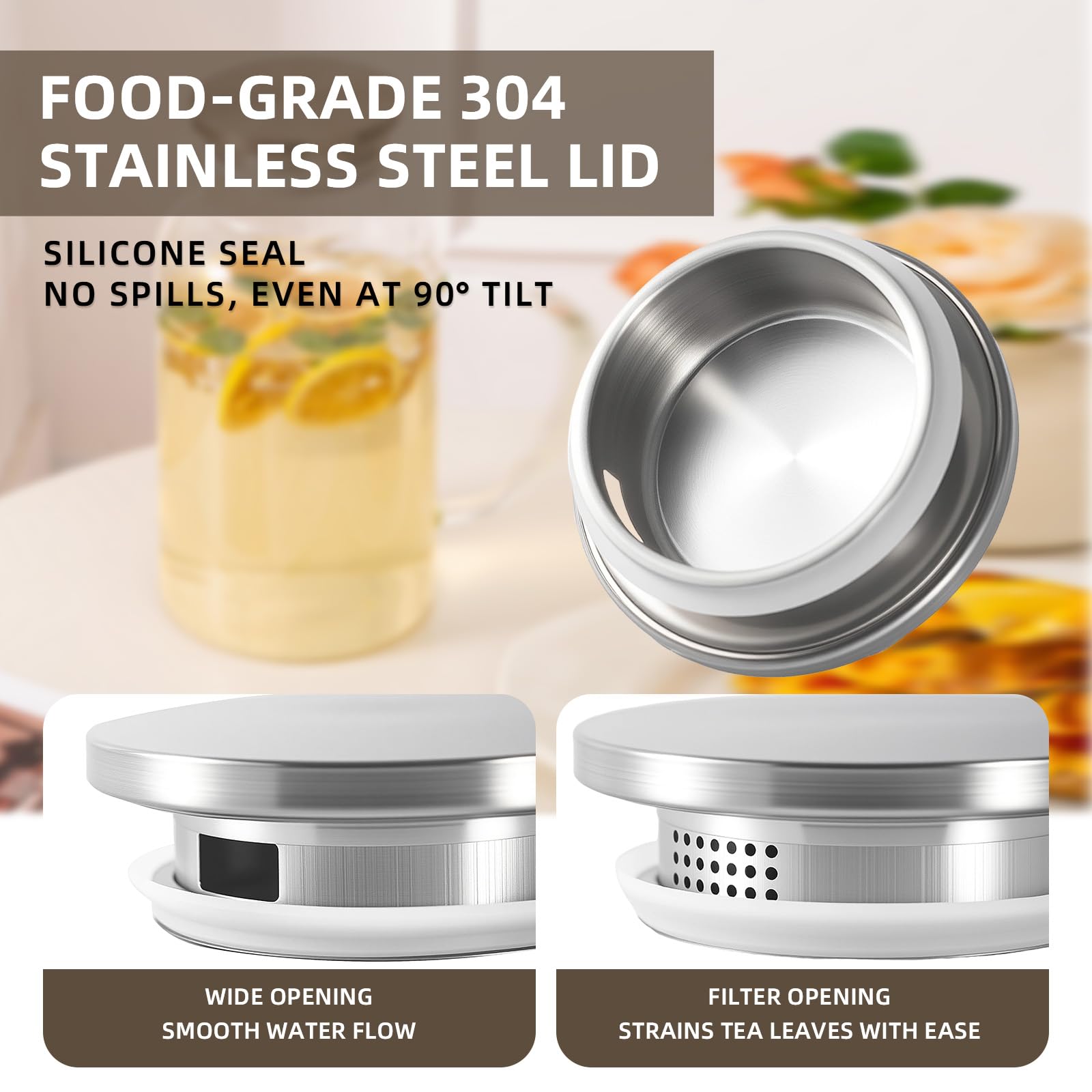 Vekonn wide-mouth design simplifies cleaning and refilling.