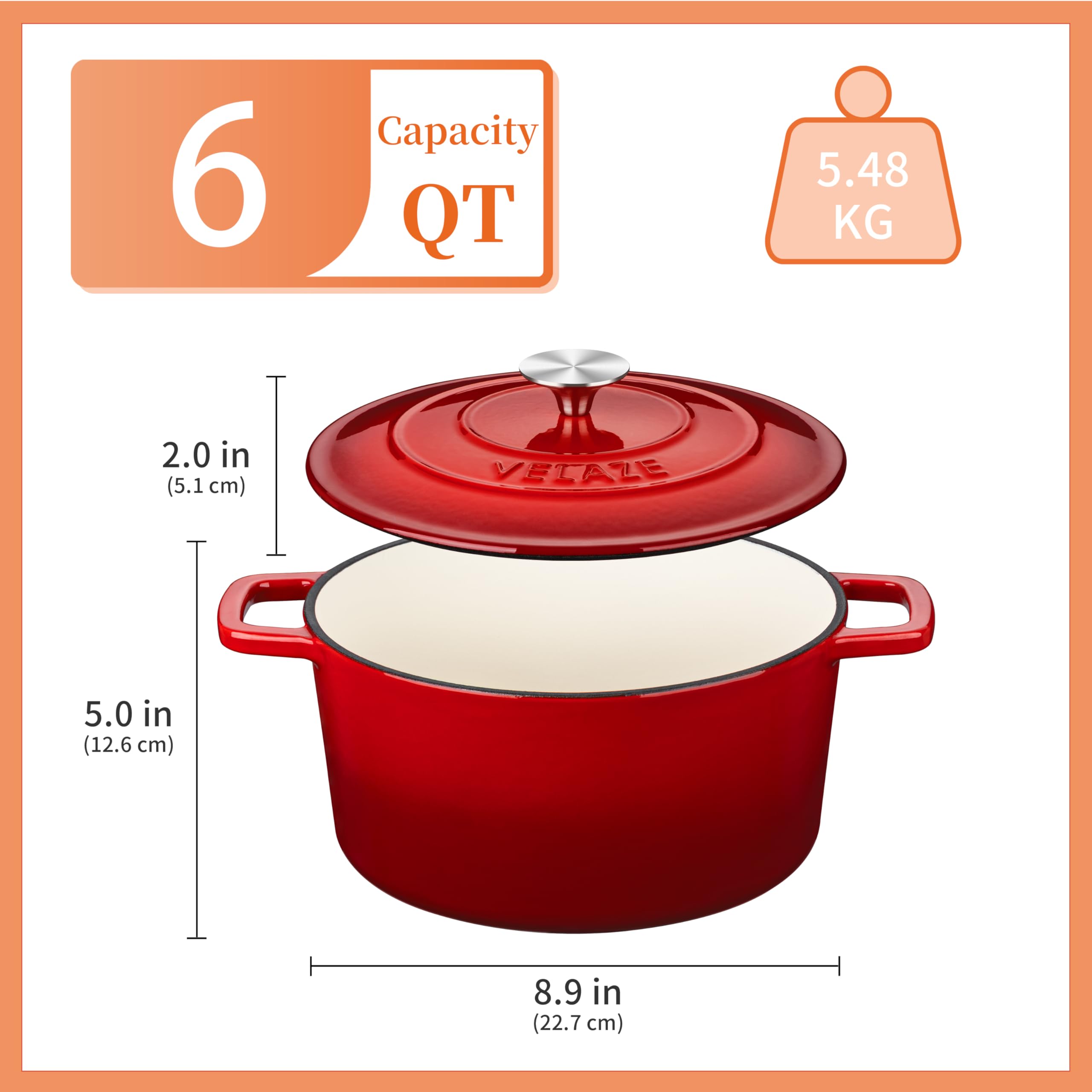 Velaze enamel-coated cast iron combines beauty and durable, nonstick-like performance.