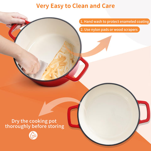 Velaze oven-safe Dutch oven ready for stovetop to oven use up to 500°F.