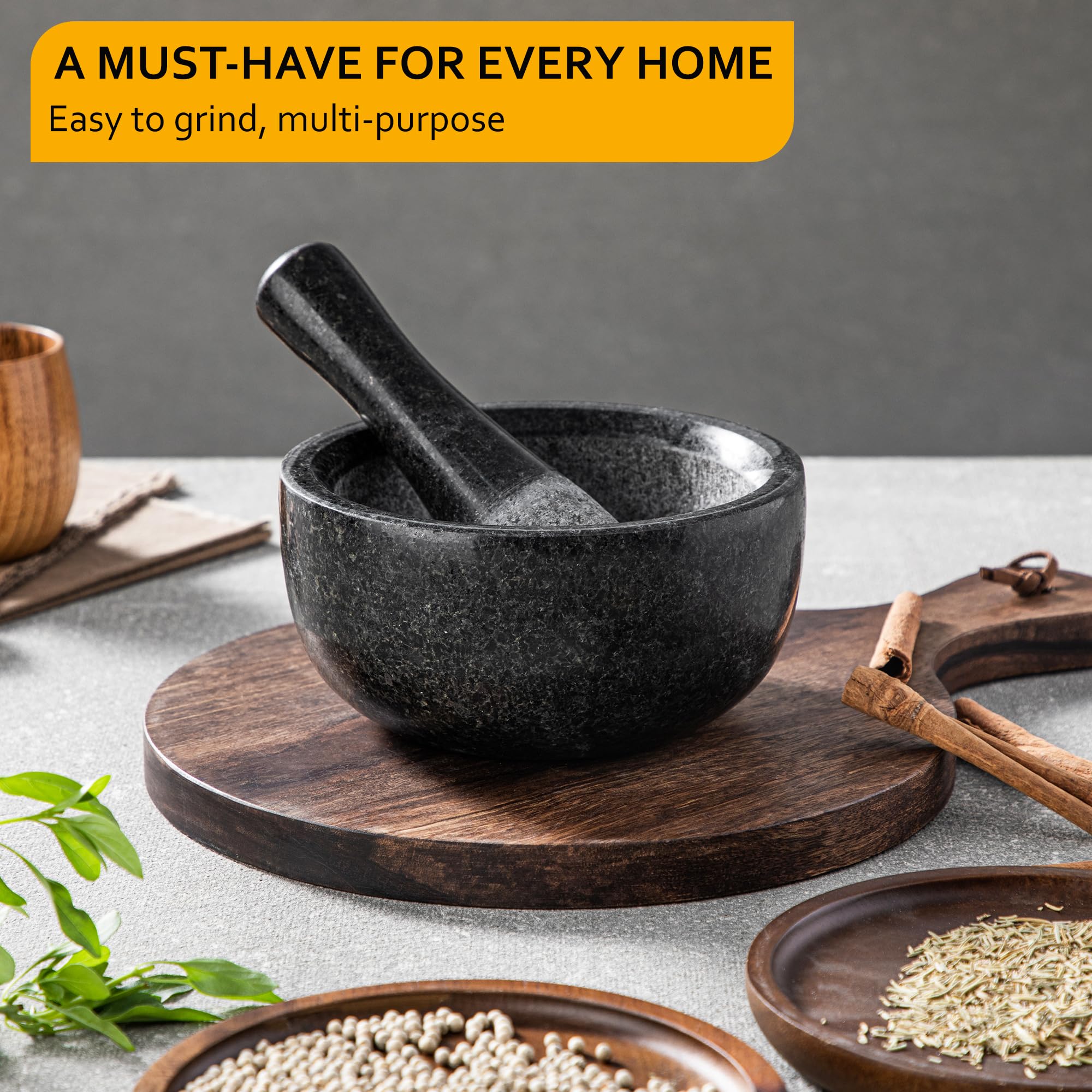 Velaze mortar set ready for guacamole and salsa prep sessions.