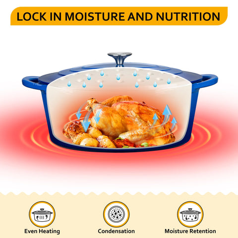 Velaze oval Dutch oven shown on stovetop to oven transition for versatility