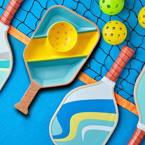 VELENTI divided ceramic tray ideal for chips, veggies, and nuts at gatherings