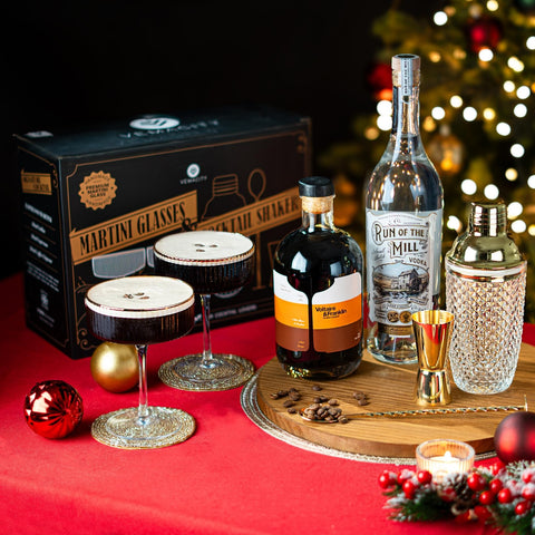 Vemacity gold shaker lid detail adds a luxe finish to every cocktail.