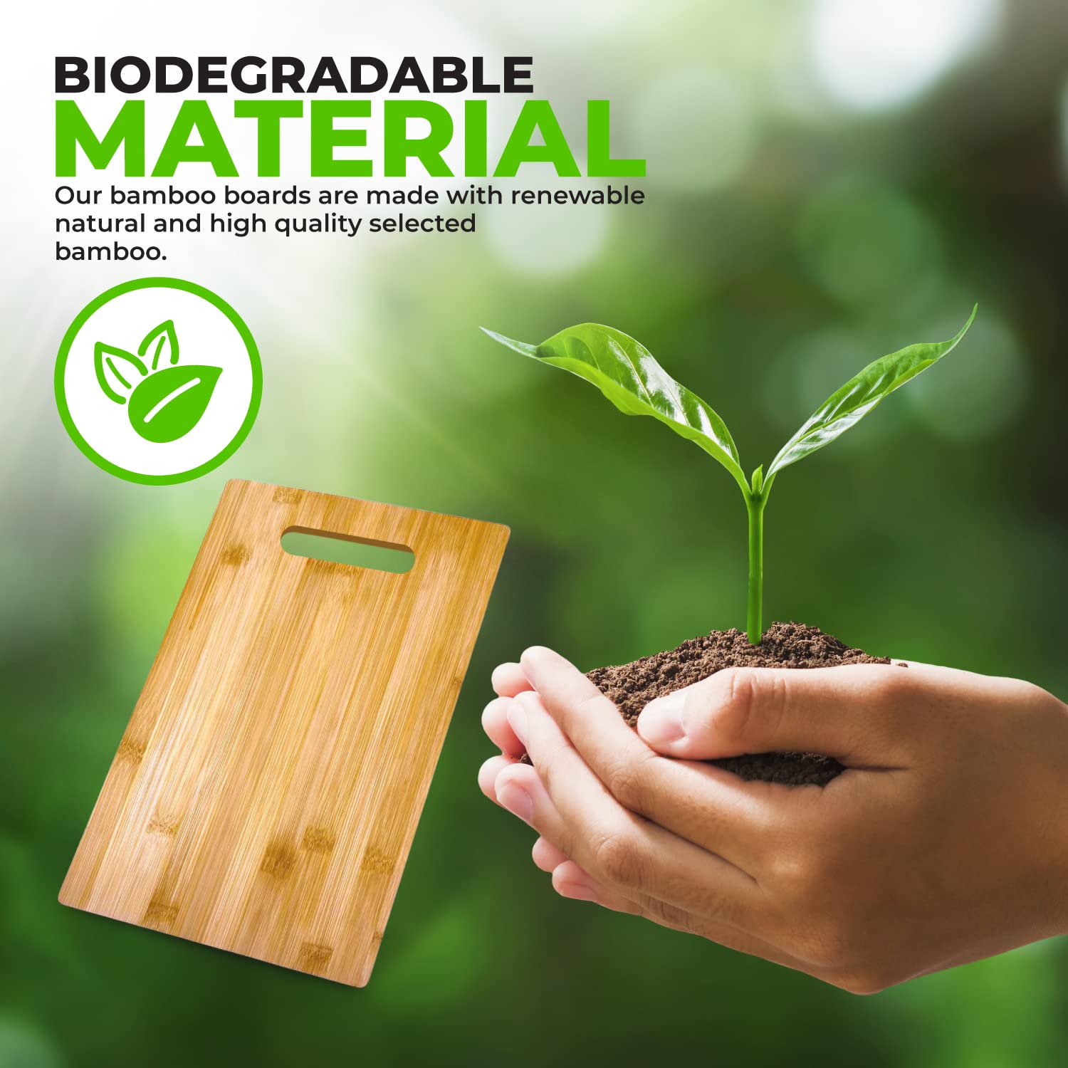 Ven-Trap durable bamboo board resists warping for everyday kitchen use.