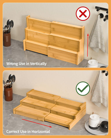 VenDotbi bamboo rack surface is easy to wipe for quick cleaning
