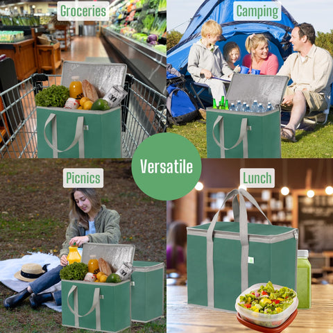 Veno 2-Pack cooler bags fold-flat for easy storage.