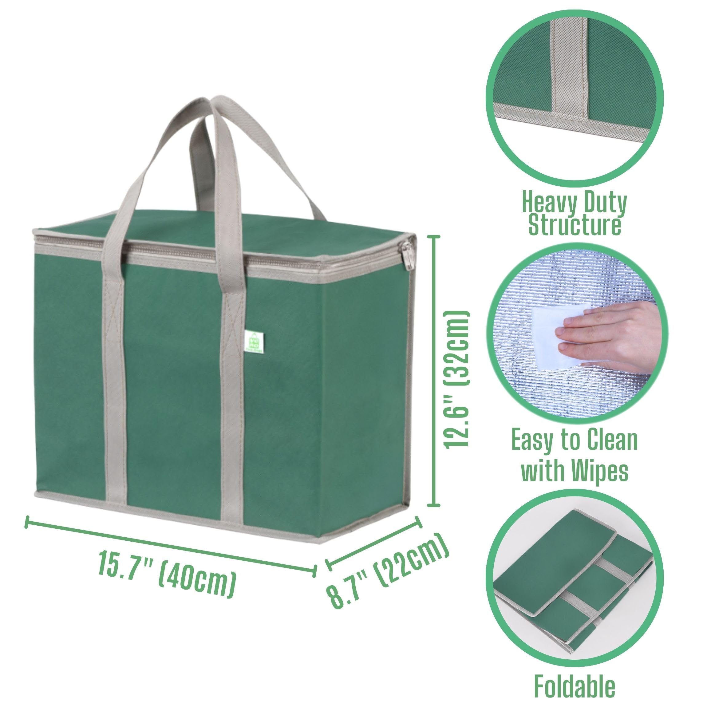 Veno 2-Pack cooler bags with triple-layer insulation keep groceries fresh.