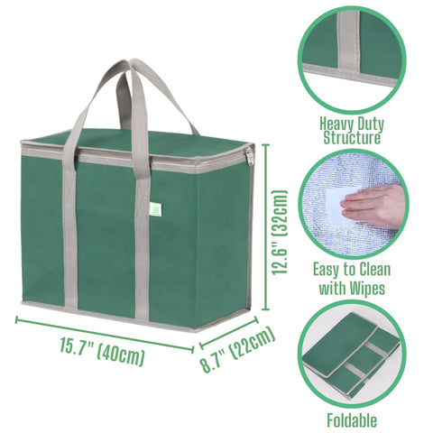 Veno 2-Pack cooler bags with triple-layer insulation keep groceries fresh.