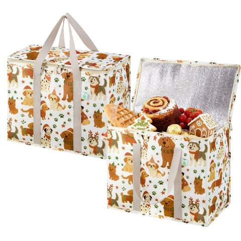 VENO Christmas cooler bag with insulated lid keeps cold items secure on travel