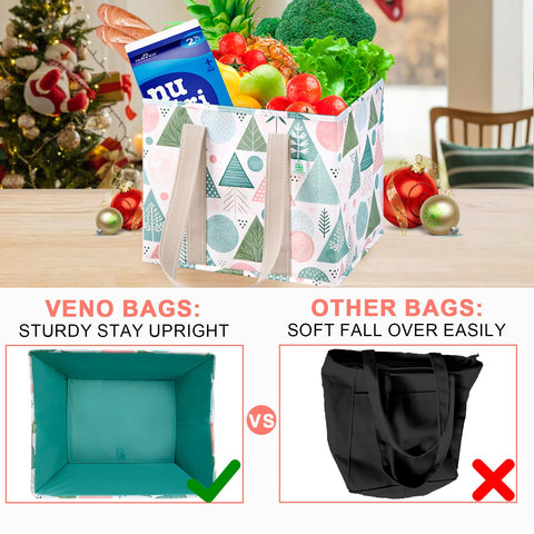 VENO six-gallon capacity spaciously holds Christmas shopping and gifts