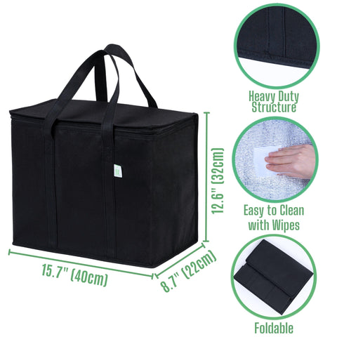 VENO collapsible cooler bag folded flat for easy storage and transport.