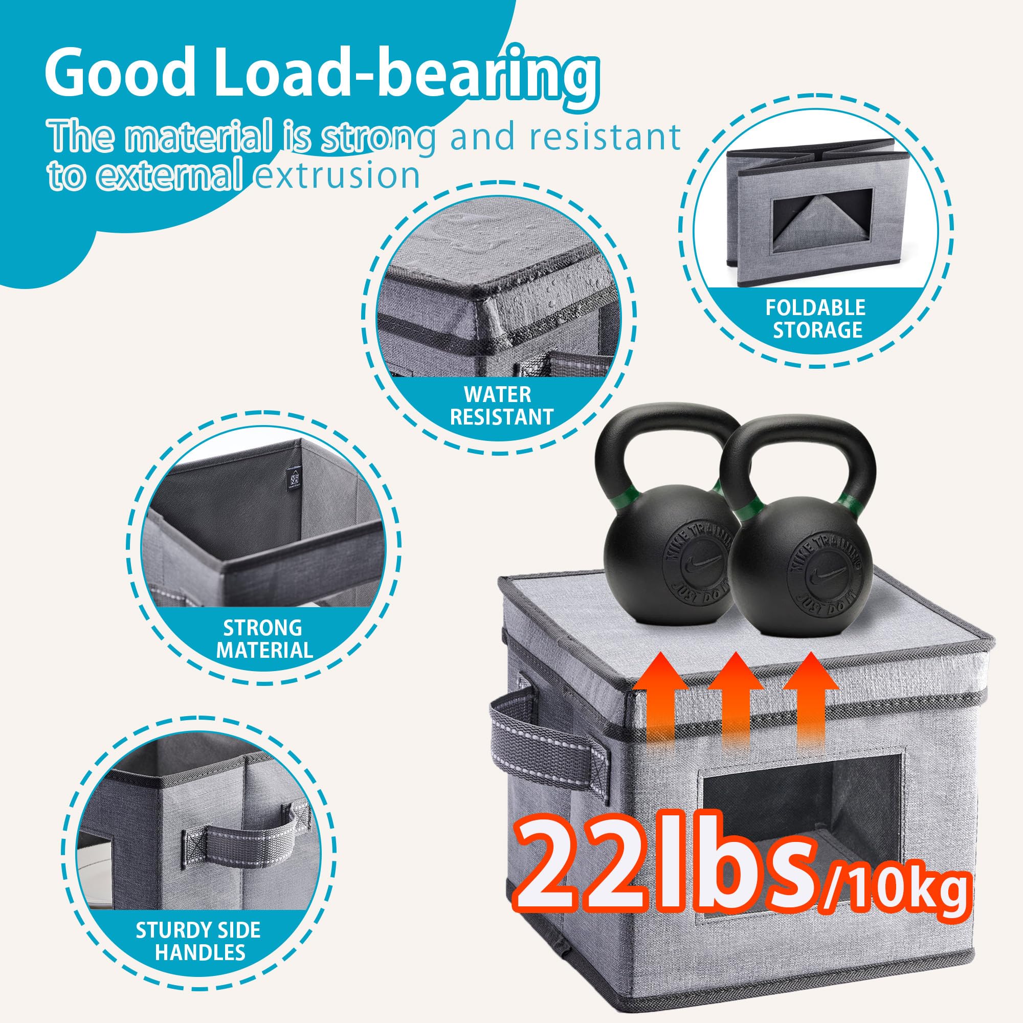 VENO storage box with clear window panel for quick content viewing