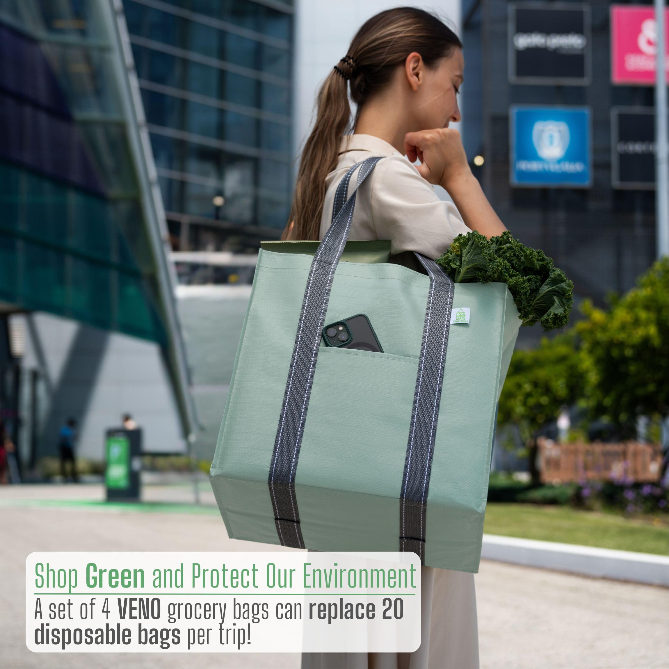 VENO versatile bags for groceries, picnics, and daily errands
